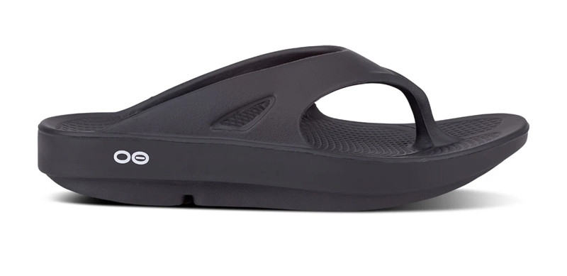 OOFOS OOriginal Thong Sandal Black Mens and Womens Sizes M3/W5-M13/W15 NEW
