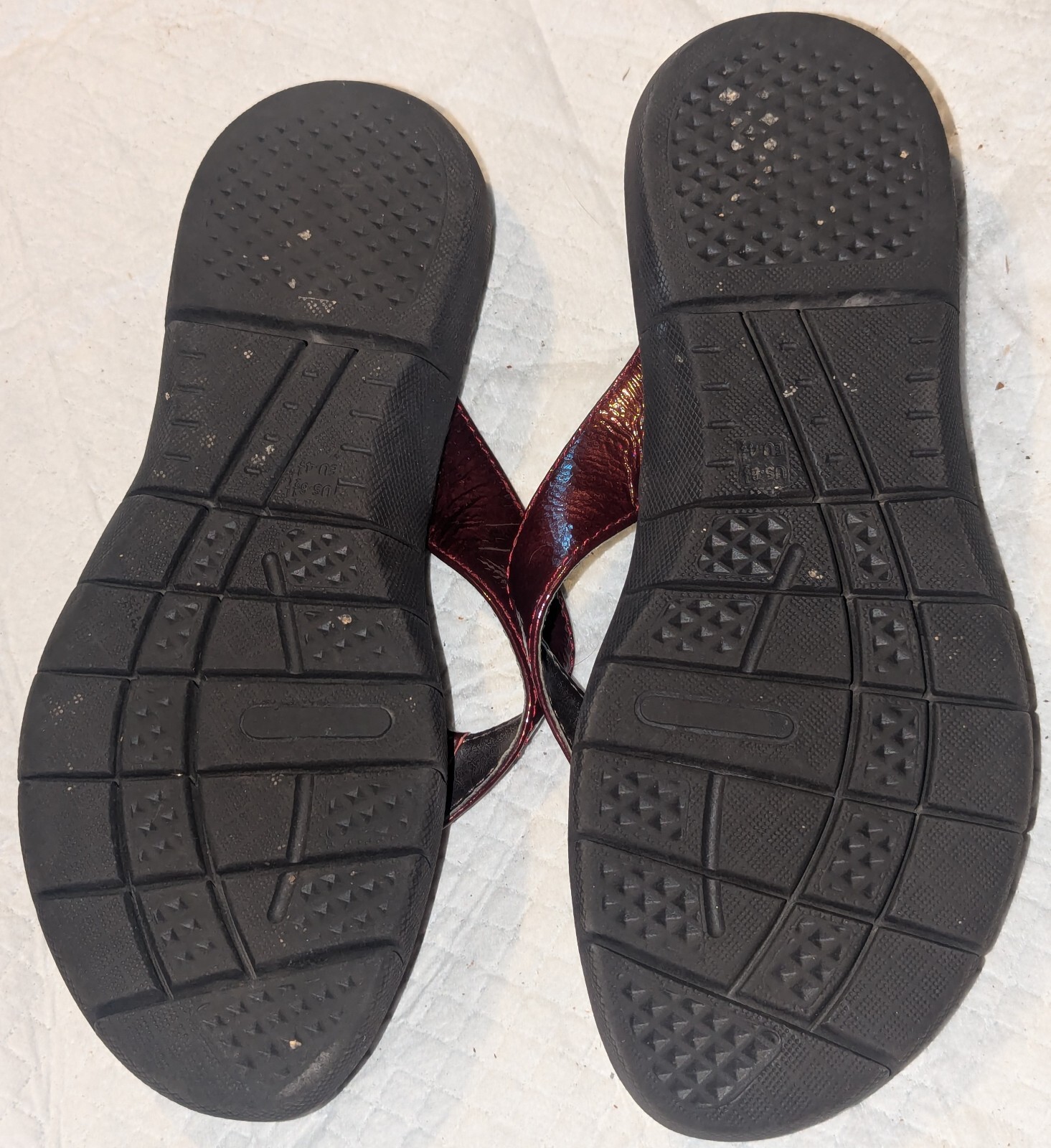 Thong sandals ‘Wip Around’ Burgundy Leather Women’s Size 6.5 M