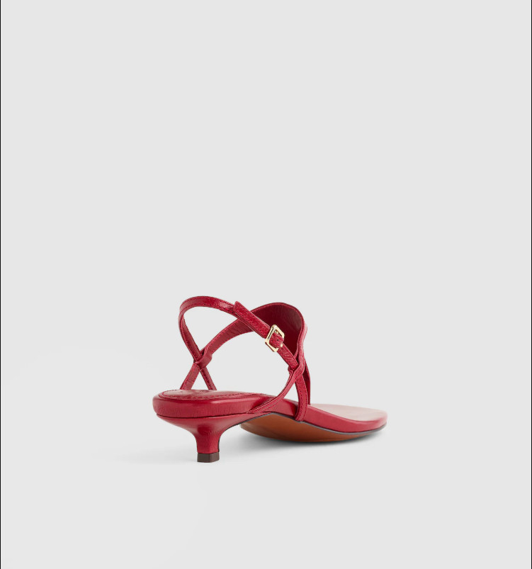 Madewell Chiara kitten heel slingback leather sandals women