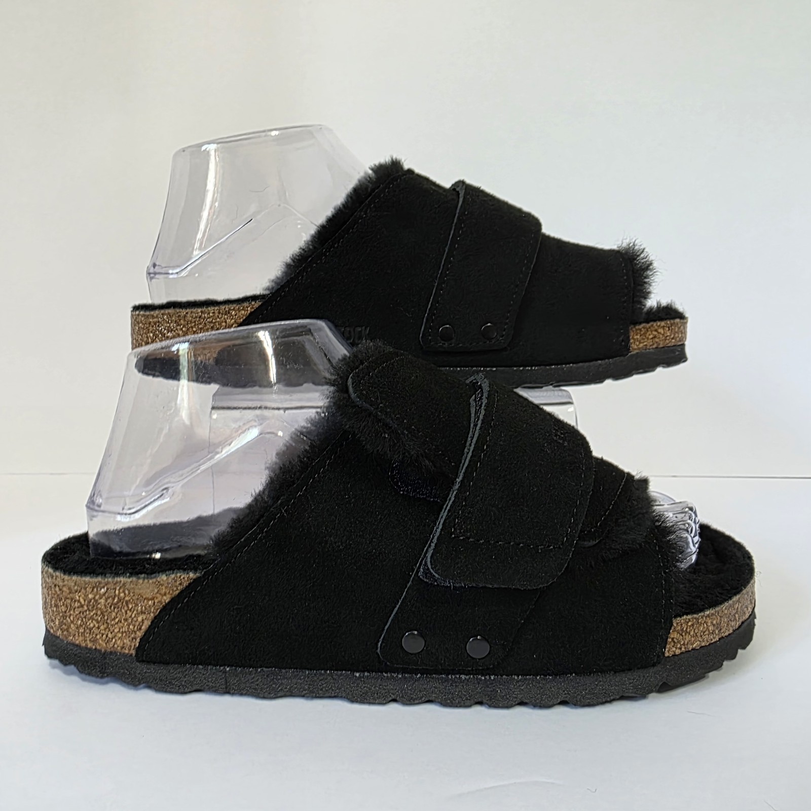 Birkenstock New w/o Box Kyoto Shearling Black Suede Leather Size 38 L7/M5 Narrow