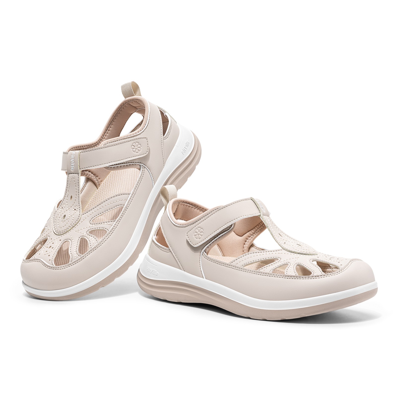 FitVille Womens Sandals Wide Width Orthopedic Adjustable Straps Arch Support