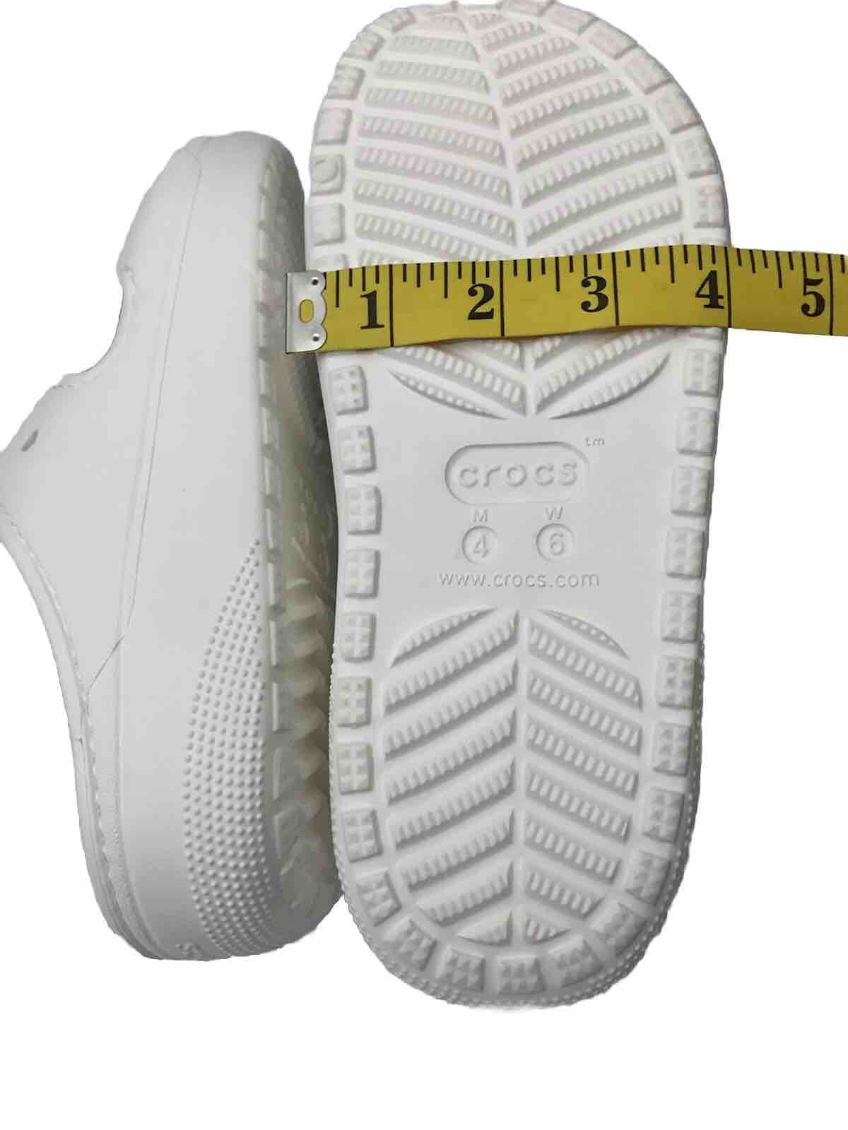 Crocs Classic Cozzy Comfort White Slip On Sandals Men’s 4 Women’s 6