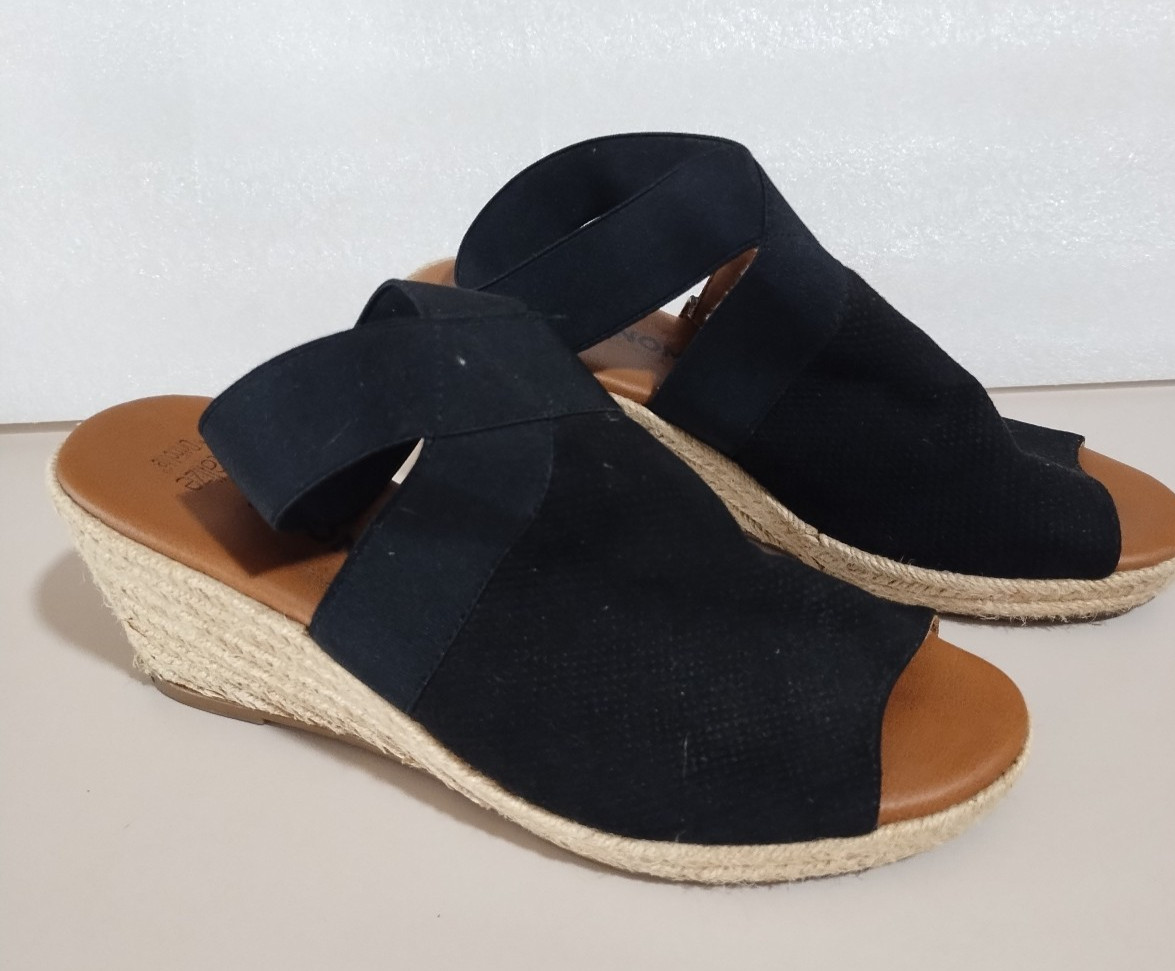 Sonoma Espadrille Platform Wedge Sandals Black Goods For Life Vitalize Ortholite