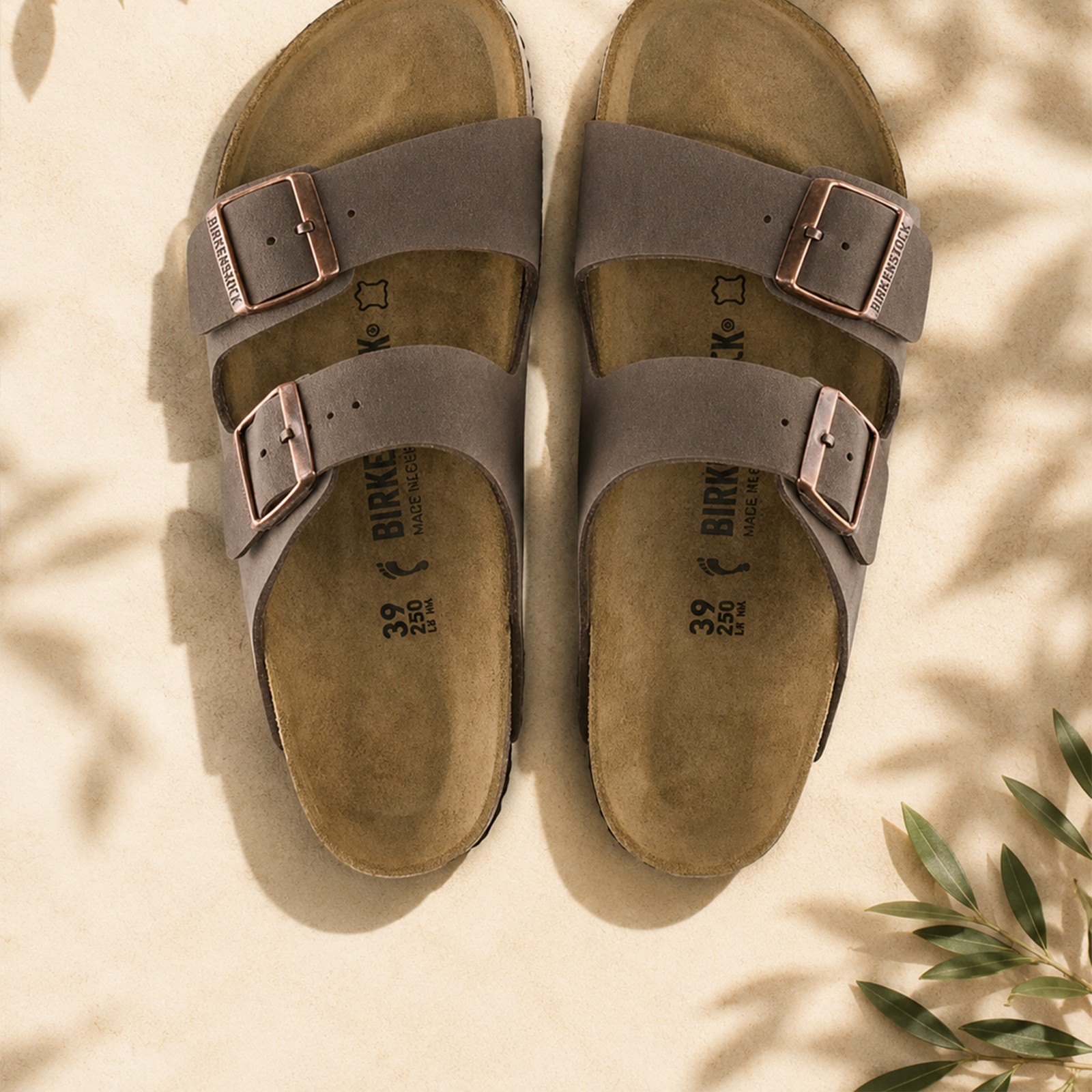 Birkenstock Arizona Birkibuc Leather Mocha Women & Men Sandals Shoe EU37-45 Size