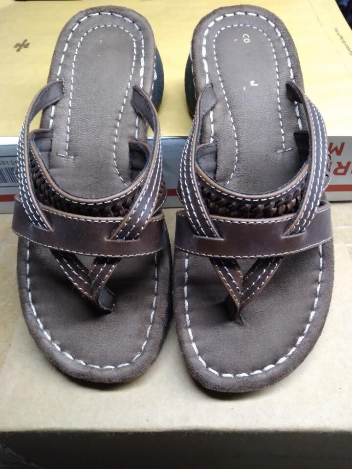 Comfort Plus by Predictions Sandals Slip On Brown Size 7 1/2W Shoes Women’s