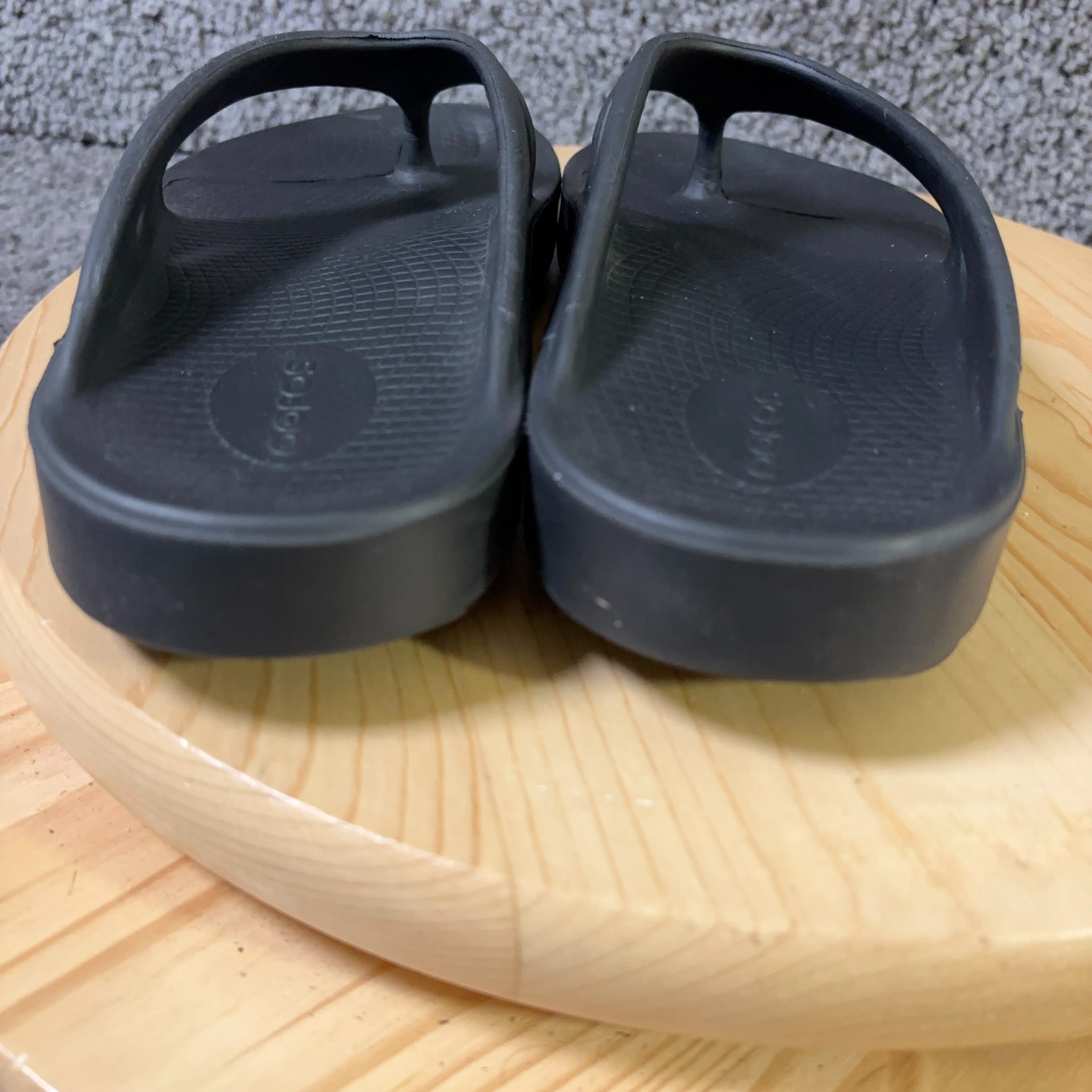 OOFOS OOriginal Recovery Sandal Womens Size 10 Black Slip On Thong Comfort Shoes