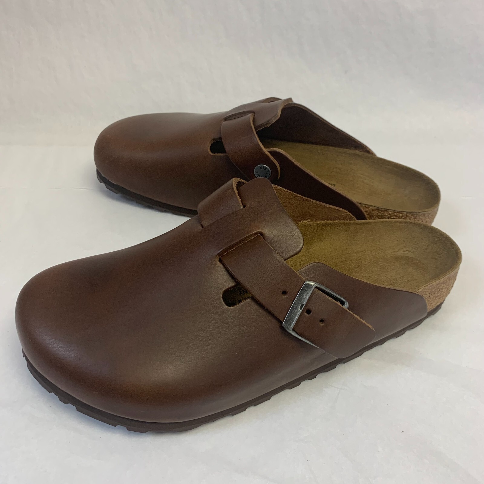 Birkenstock New with Box Boston Vintage Wood Roast Leather Regular – Select Size