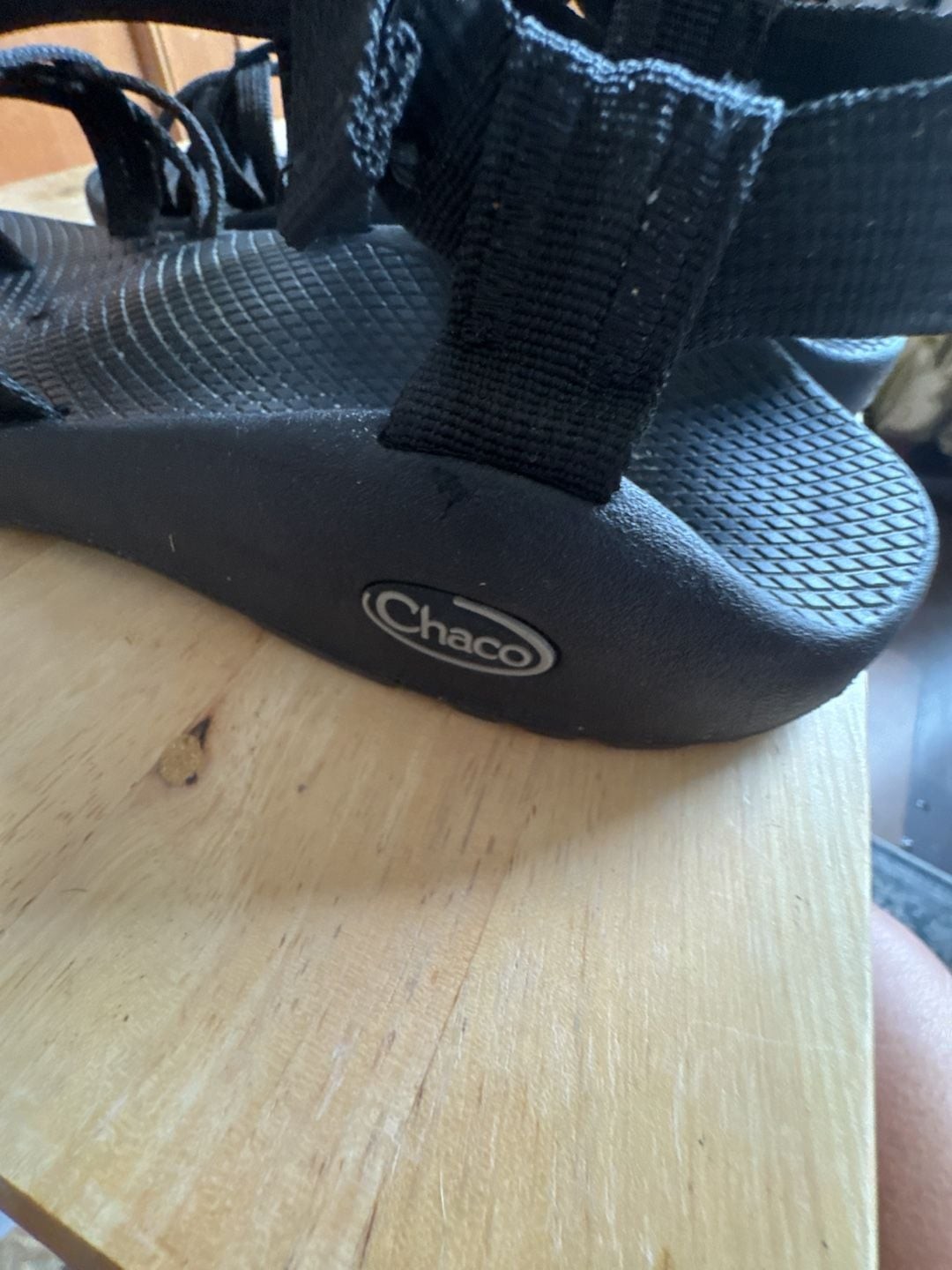 Chaco ZX2 Classic Athletic Sandals with Toe Loop in Solid Black
