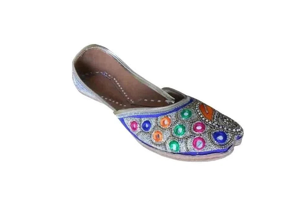 Jutties Shoes Punjabi Indian Women Flats Flat Womens Slip Leather US 6-9