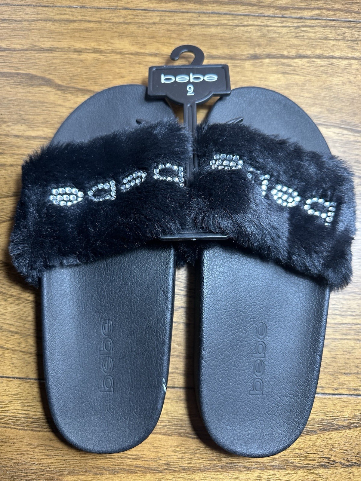 BEBE 492611648826 Black Slides