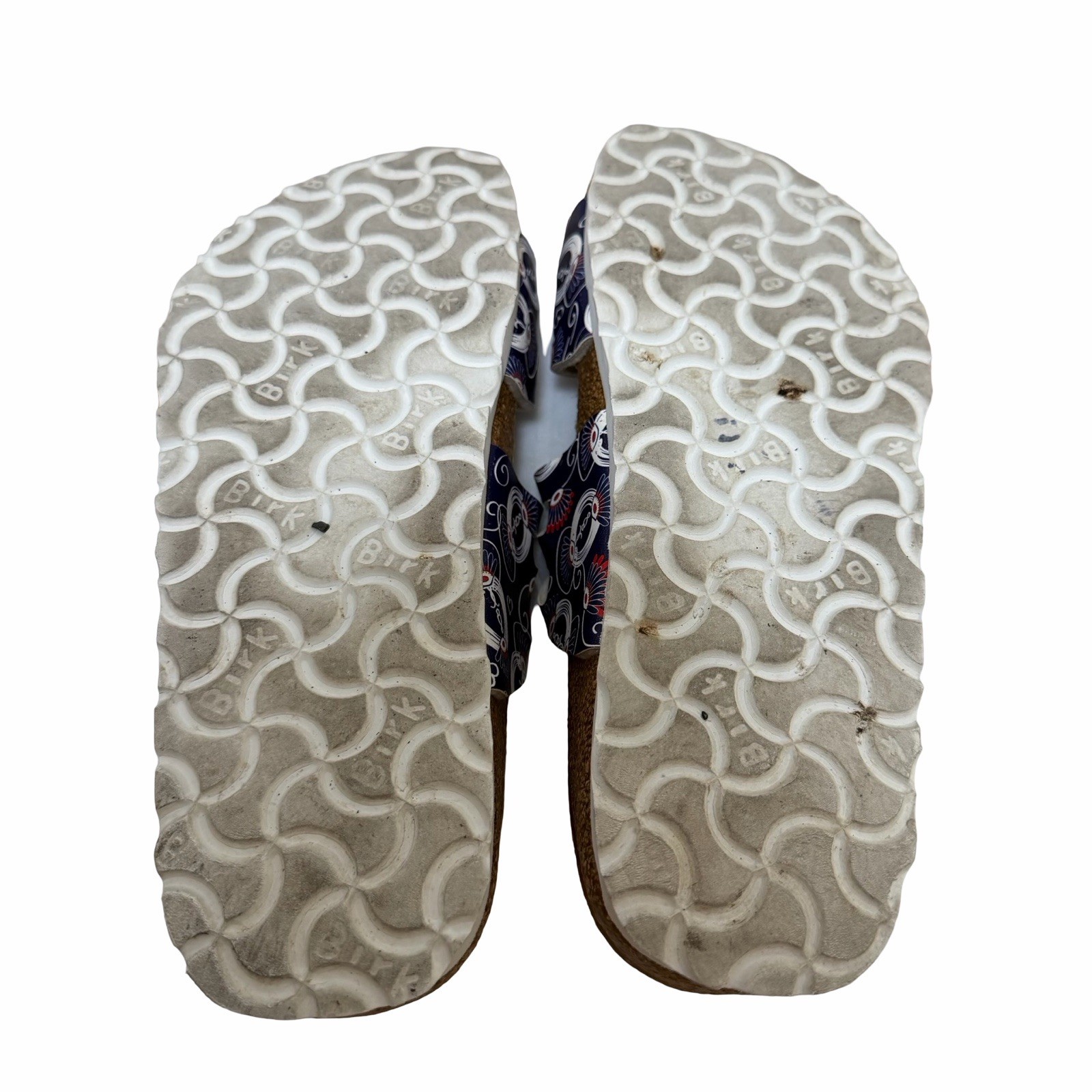Birkenstock Birkis Birko Double Strap Abstract Print Sandals Womens US 5 EU 3