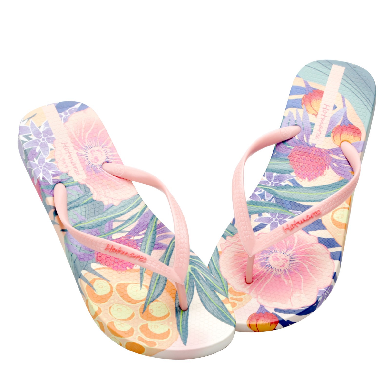 Hotmarzz Women’s Summer Beach Flip Flops Printed Sandals Shower Slippers Pink