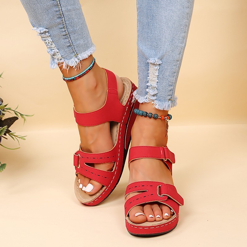 Women’s Wedge Sandals Platform Soft Sole Slip On Summer Casual Dress Shoes