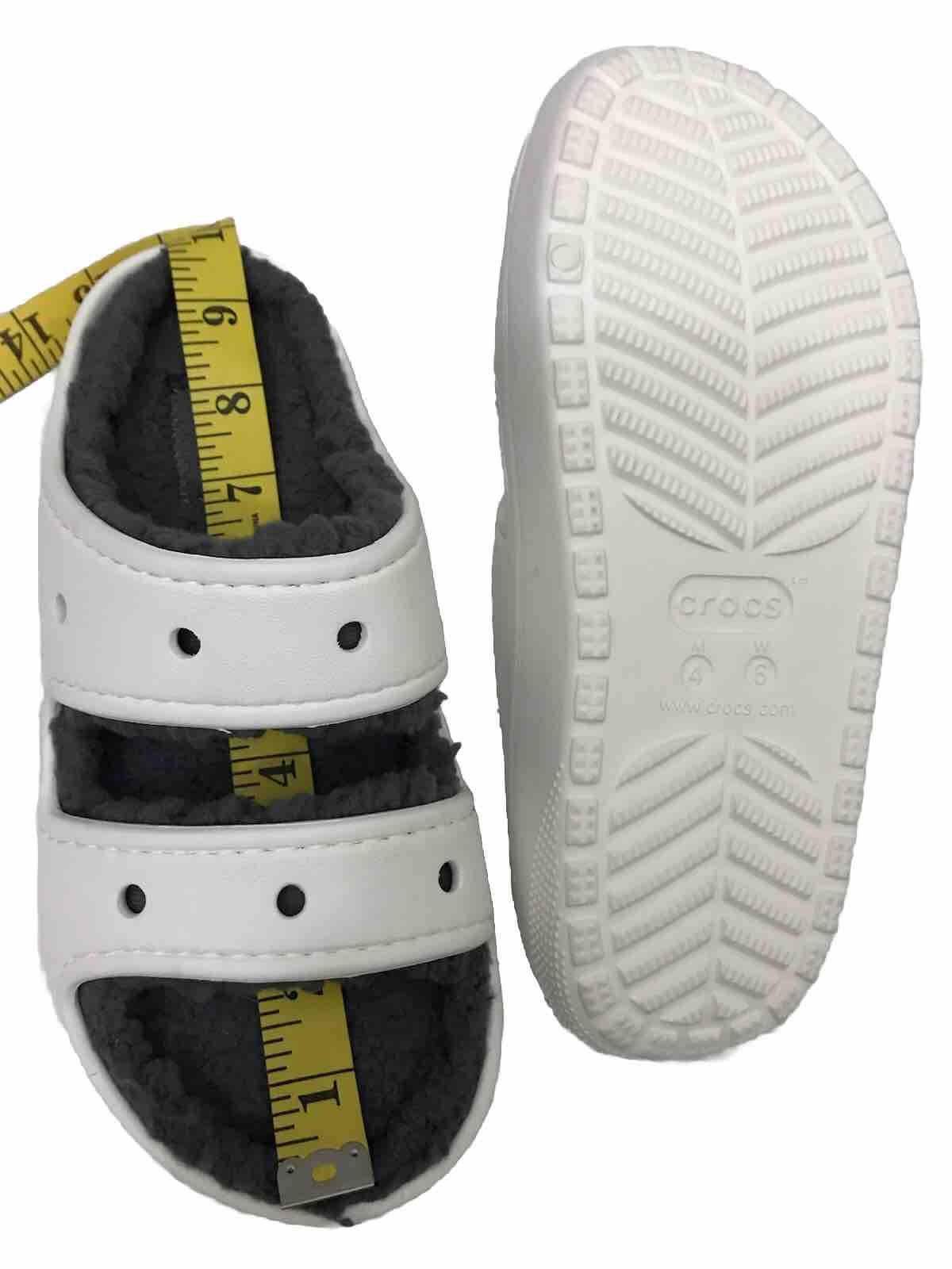 Crocs Classic Cozzy Comfort White Slip On Sandals Men’s 4 Women’s 6