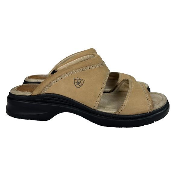 Ariat Tan Suede Slip On Sandals Womens Size 6B