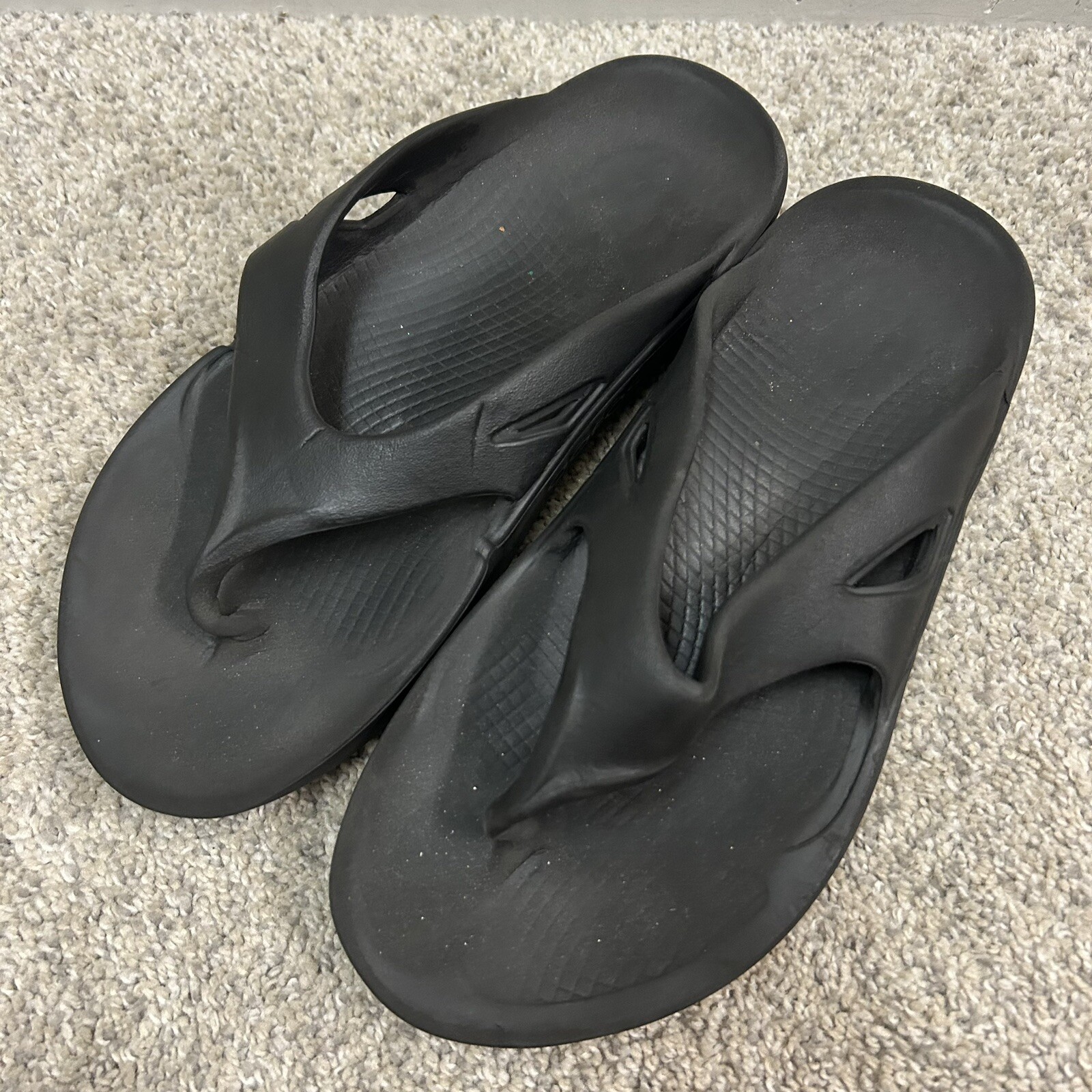 Oofos Mens/Womens Oofos Original Sandals Sz M7/W9 Flip Flops Black