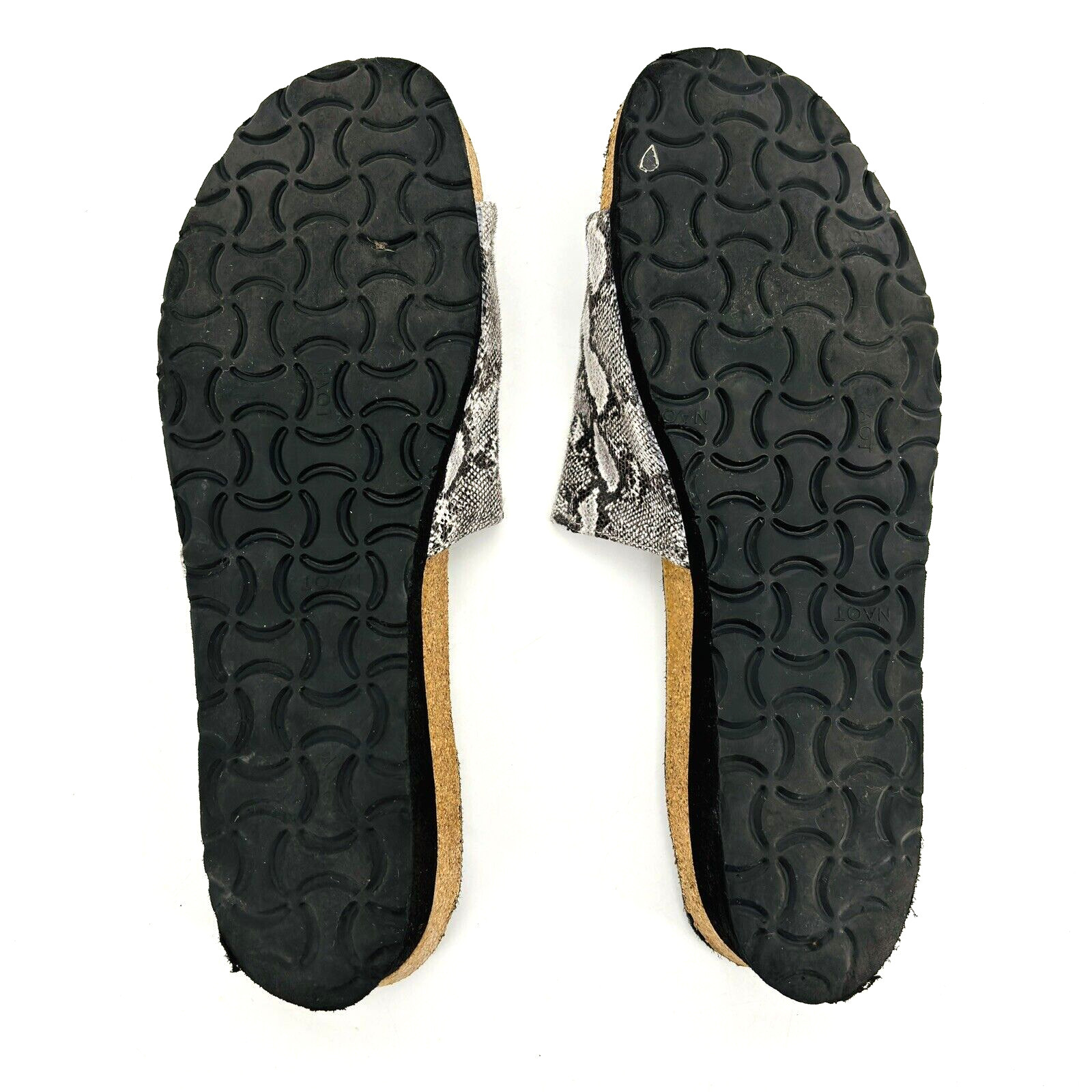 Womens 10 41 Naot Alana Slide Sandals Python Snake Print Stretch Comfort Casual