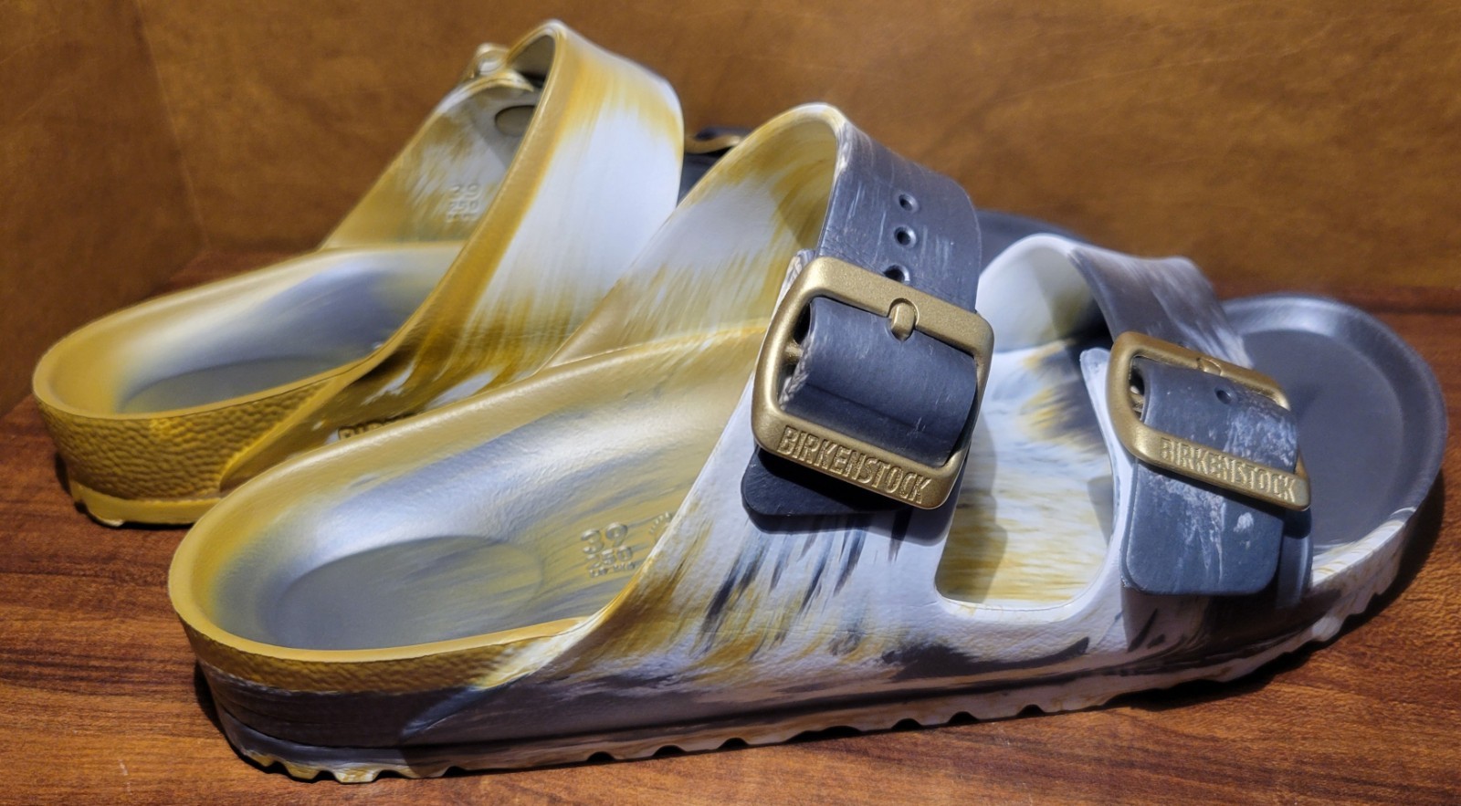 Birkenstock Arizona EVA Gold Glamour Multi NEW In Size EU39 US W8-8.5 US M6-6.5