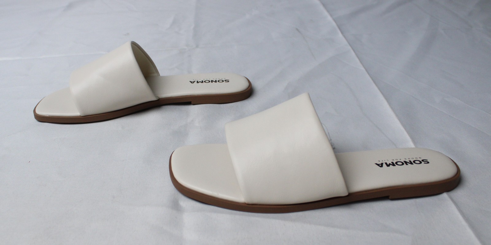 Sonoma Goods For Life Women’s Jindi Soft Slide Sandals AC2 Bone Size US:9M