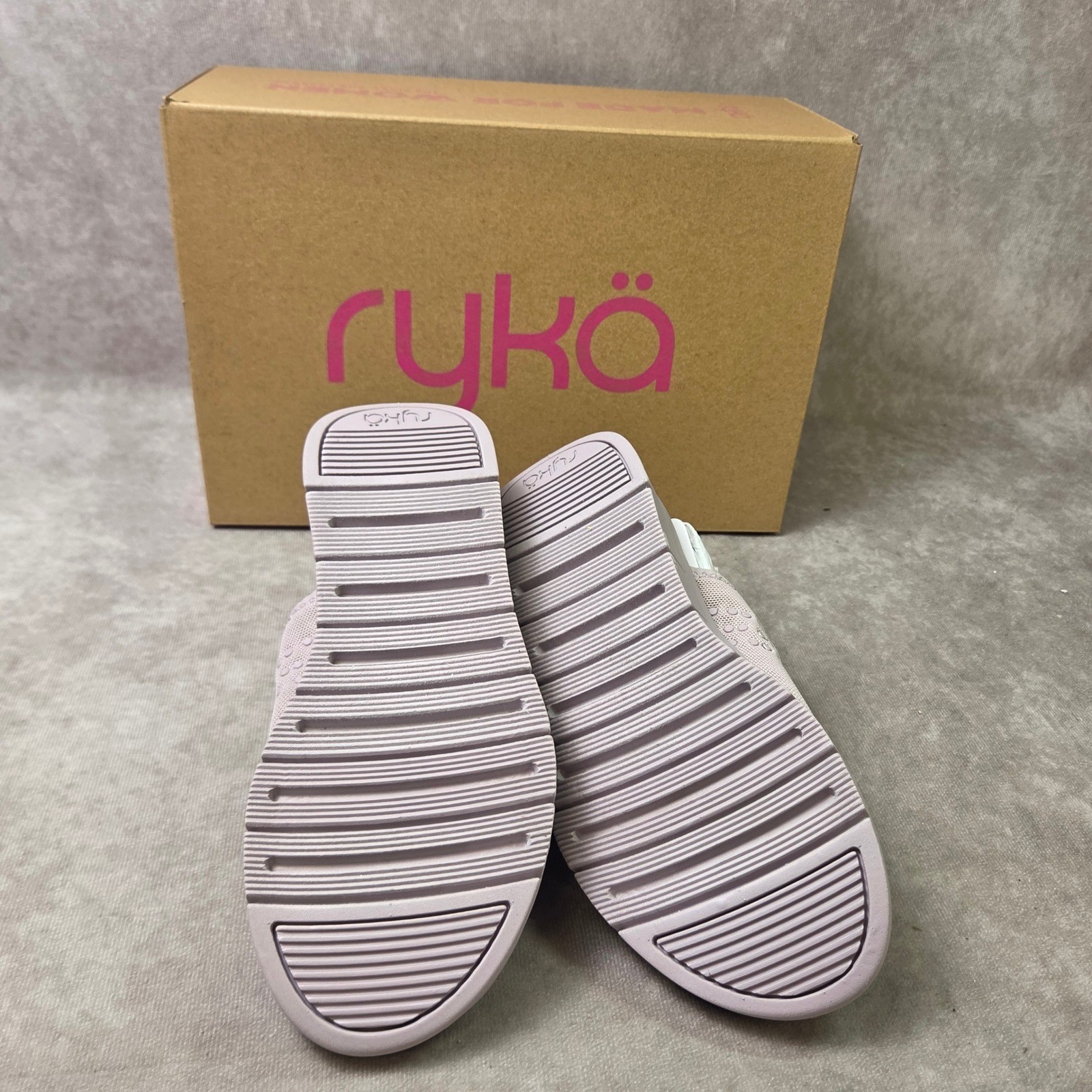 Ryka Elegance Slide Purple Fog Mesh Toe Loop Sandals J4746F1500 Womens 5M NEW