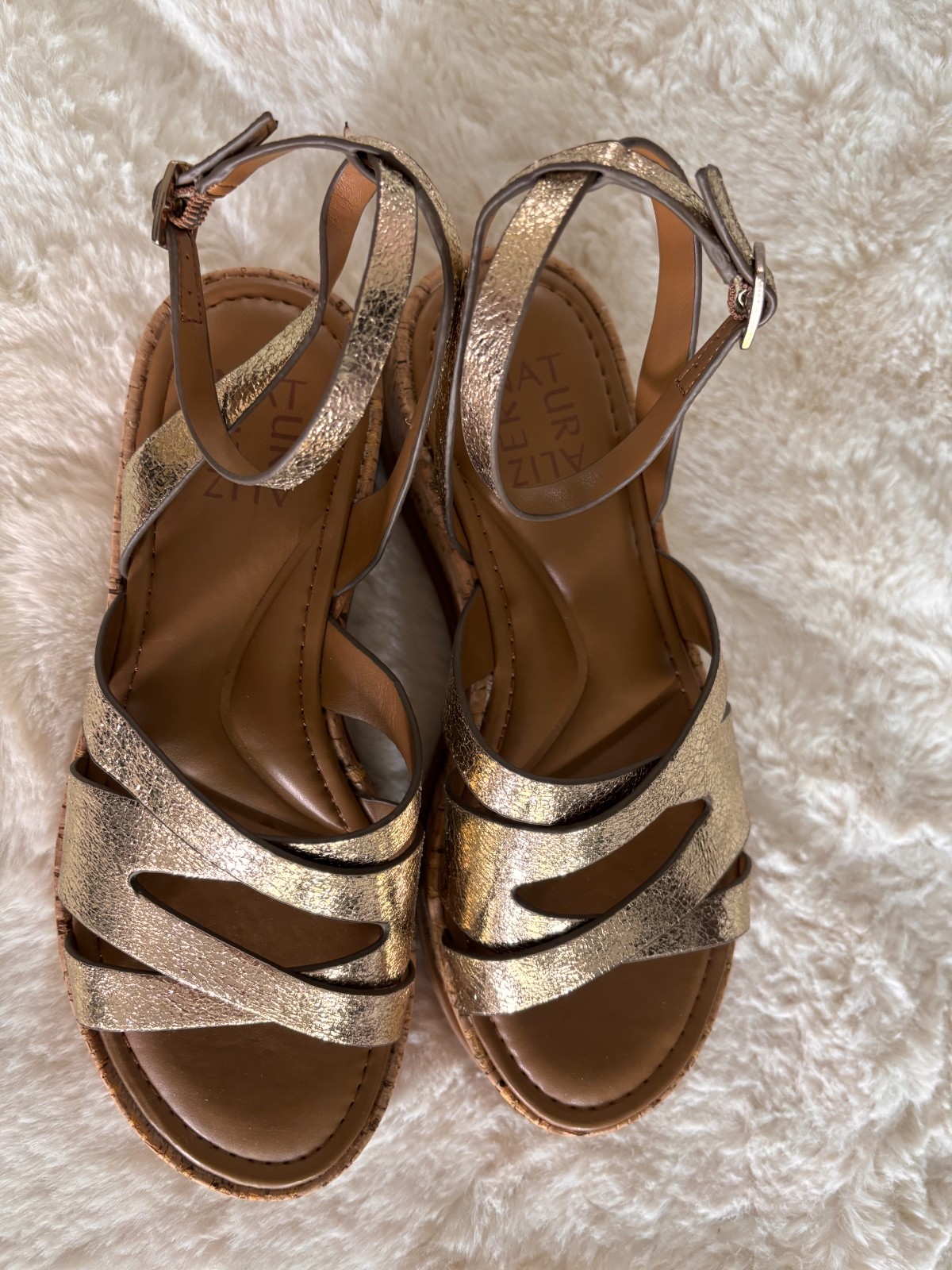 Naturalizer Riley Sandal Light Bronze Size 6M NEW