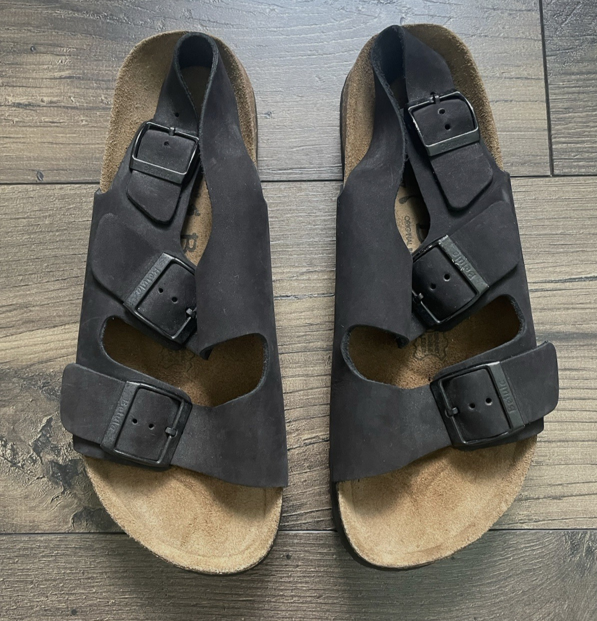 Birkenstock Birkis Black Buckle 9 EXCELLENT