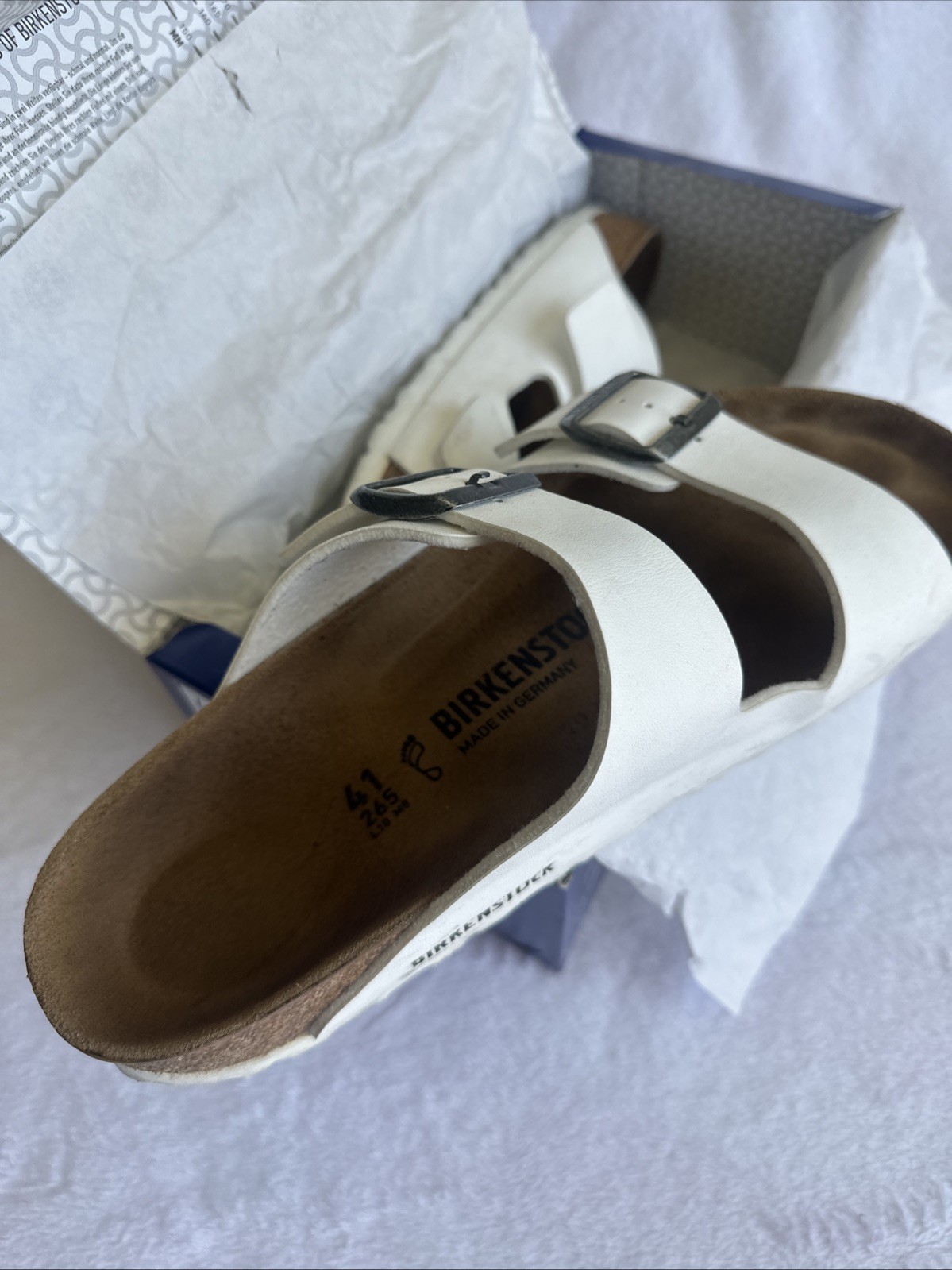 Birkenstock Arizona BS White Size 41 (Bought in Germany)