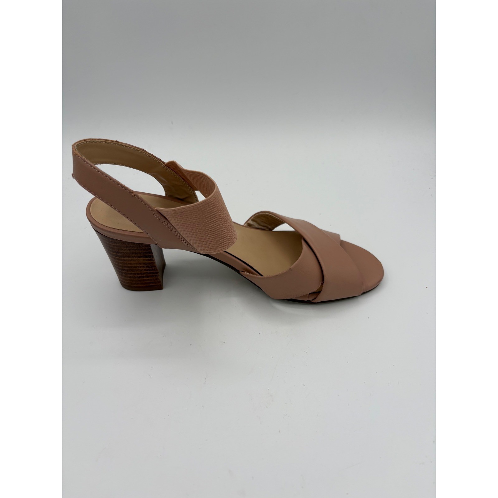Unisa Unparli Blush Pink Mauve Block Heel Slingback Sandals Womens 7.5M