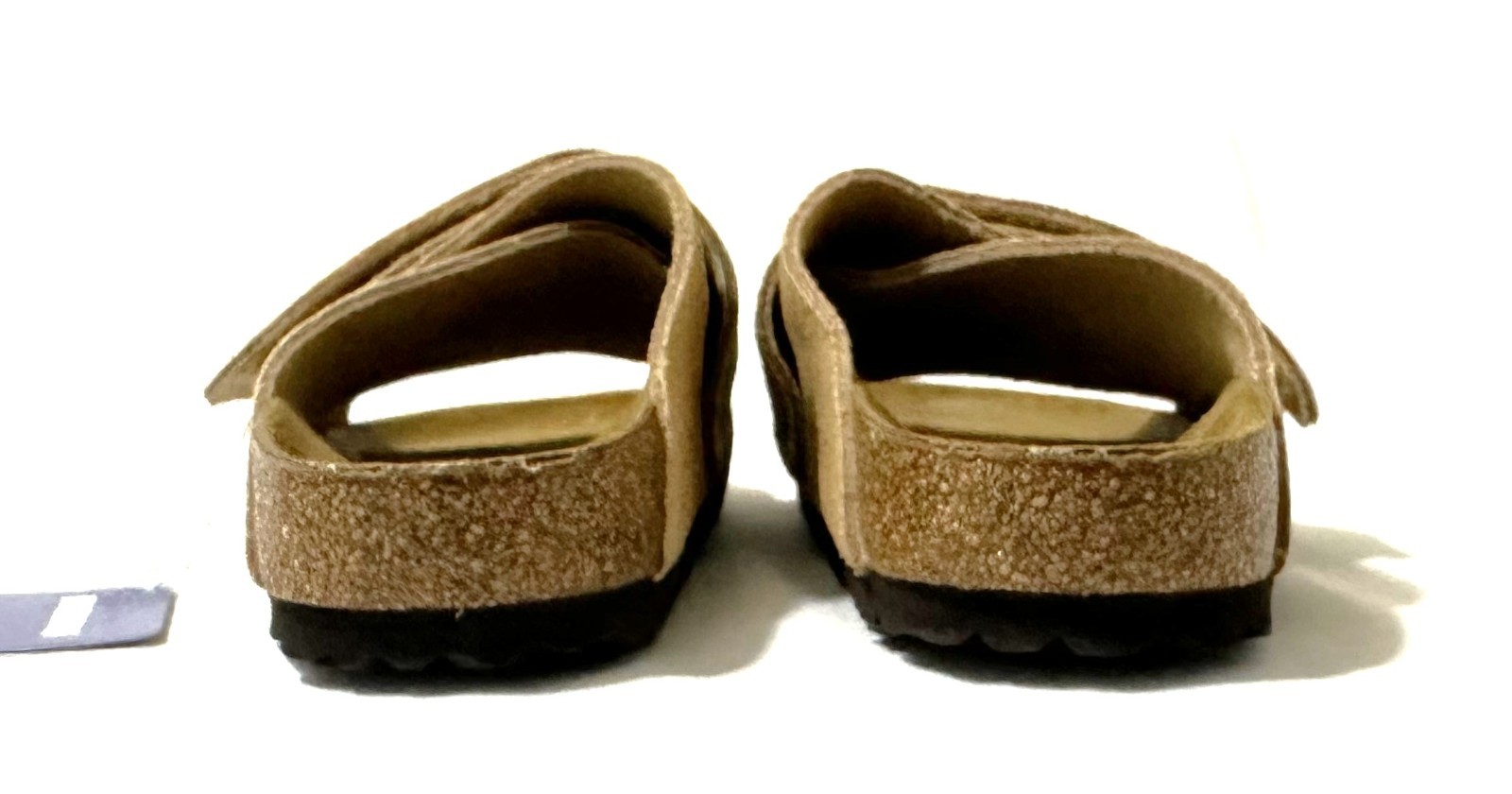 Birkenstock Kyoto Suede Embossed Sandal Beige Mens SZ.EU-39 US-6 Women US-8 NWOB