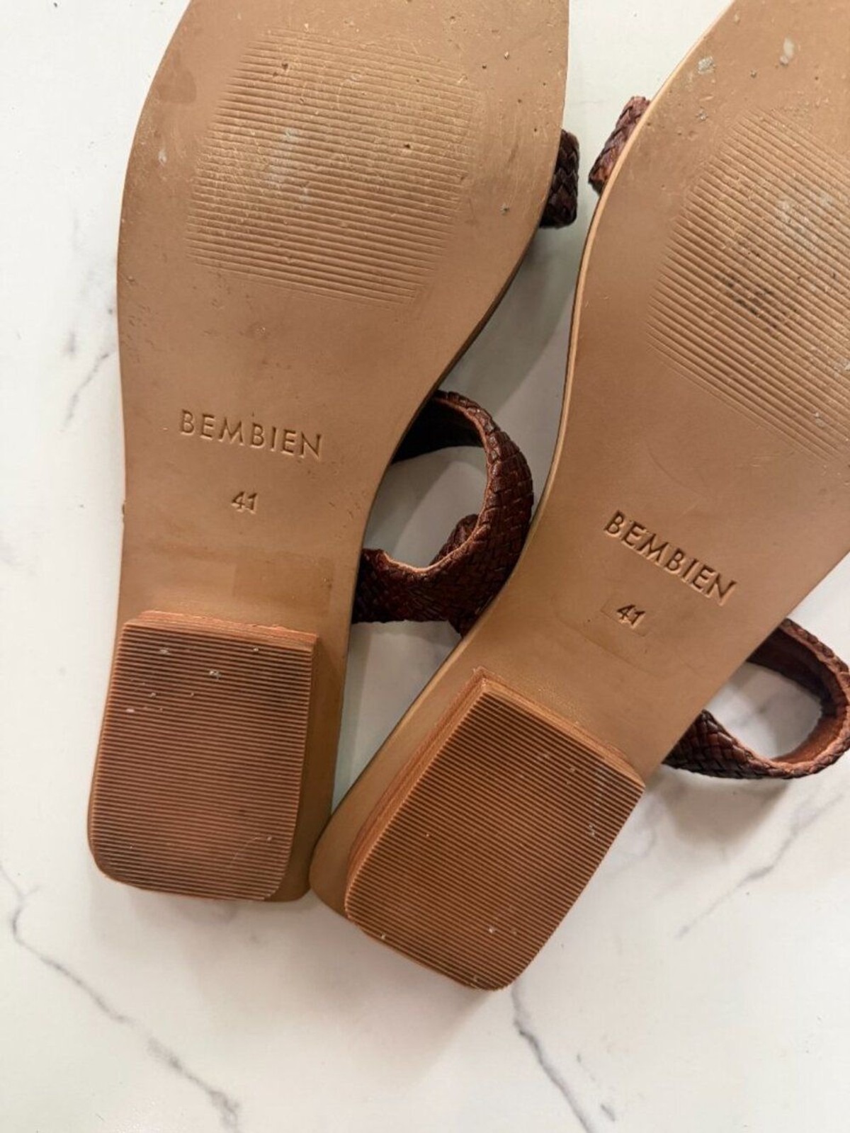 Bembien Alana Leather Slide Sandals Sz 41