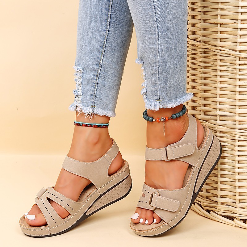 Women’s Wedge Sandals Platform Soft Sole Slip On Summer Casual Dress Shoes