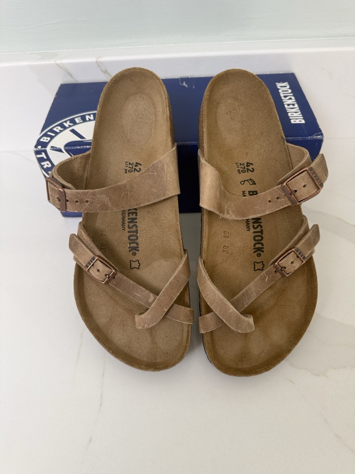 Birkenstock Mayari Oiled Tobacco Leather New Size 42 11 R