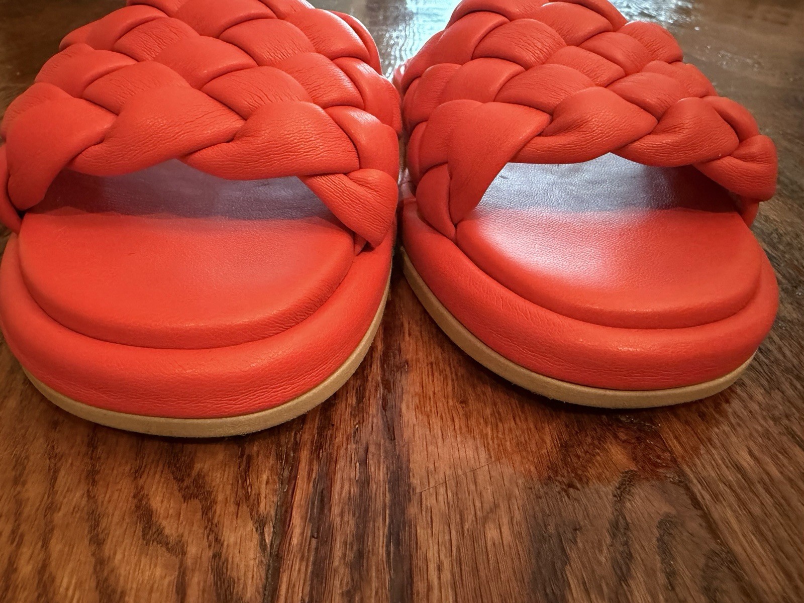 Seychelles Women’s Size 8 Braided Slide Sandal in Orange/Red