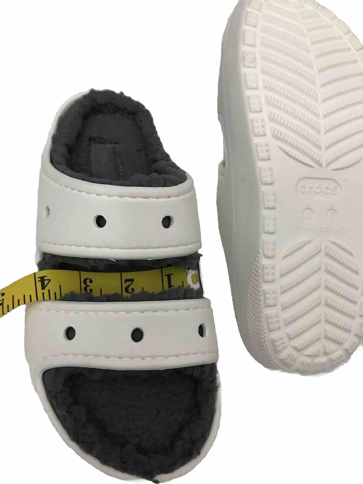 Crocs Classic Cozzy Comfort White Slip On Sandals Men’s 4 Women’s 6