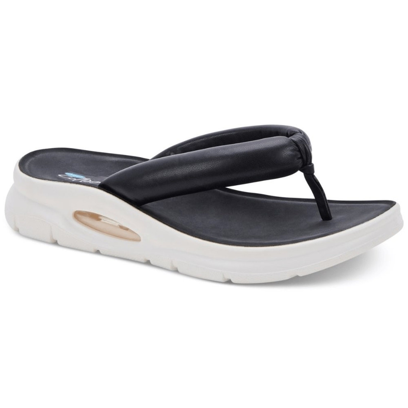 Aqua College Women Wedge Flip Flop Thong Sandals Amanda Size US 8M Black