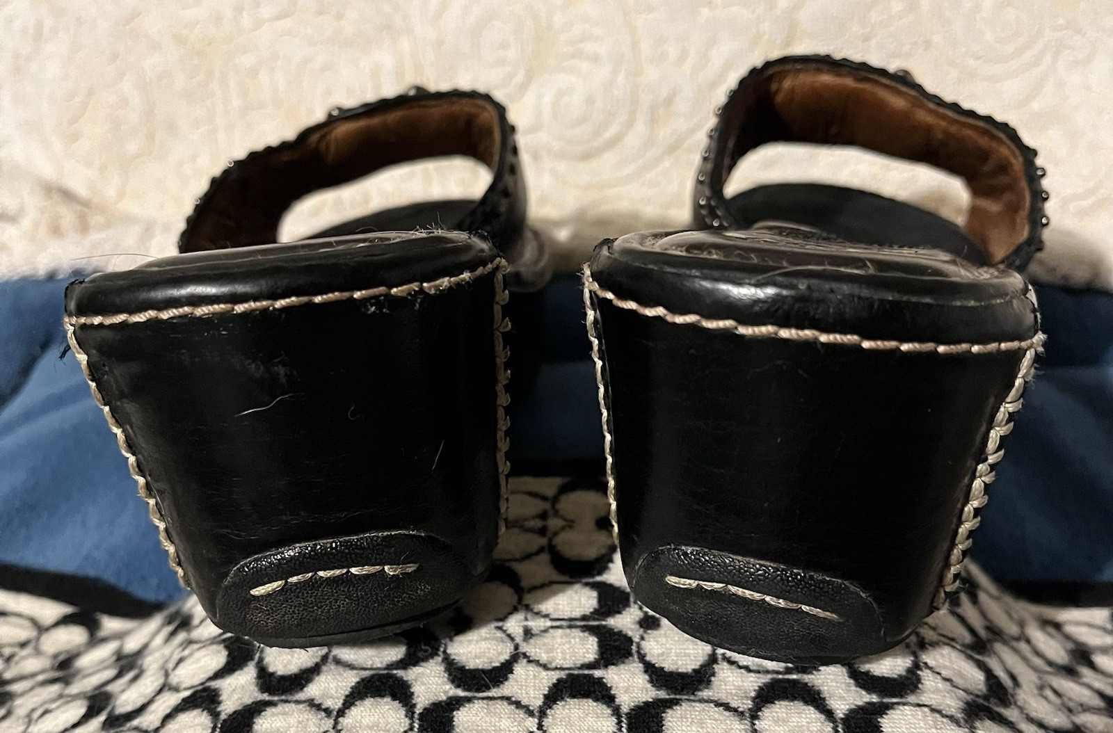 Ariat Black Leather Platform Clogs Sandals Mules – 8.5 B USA