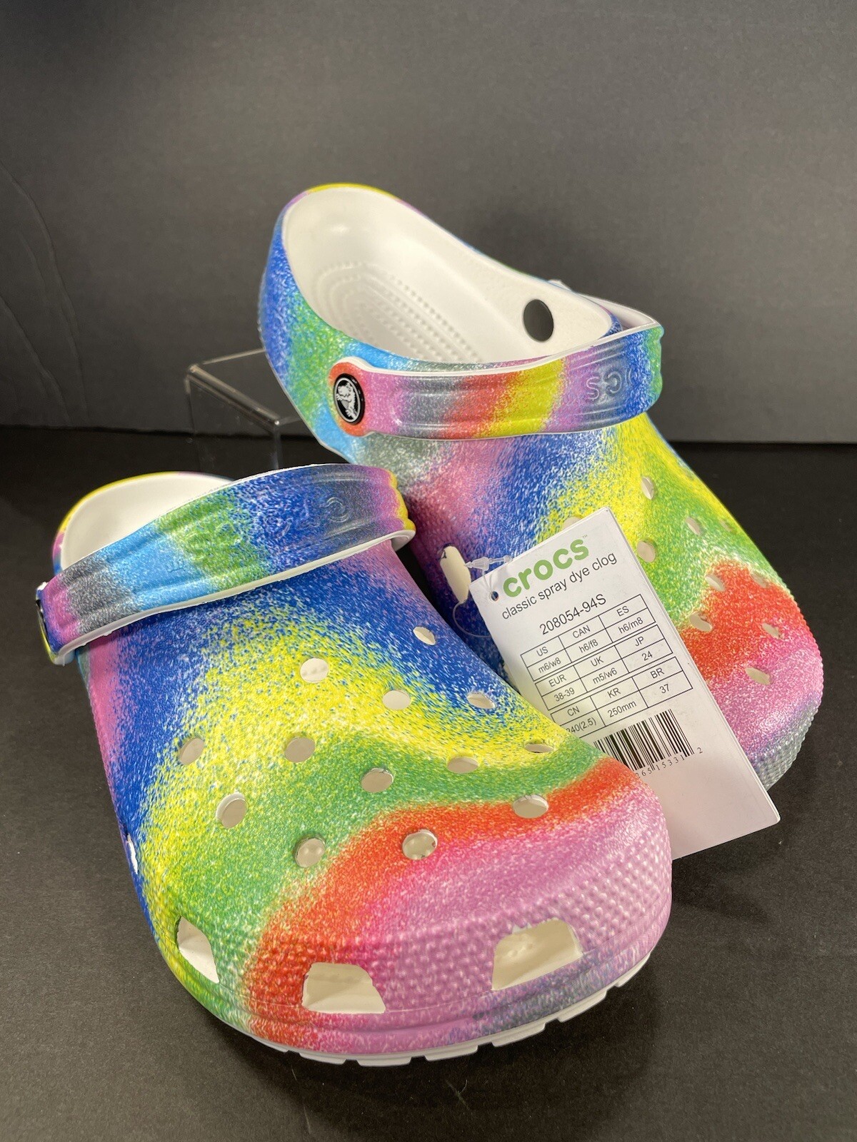 Crocs Classic Spray Dye Clog Men 6 Women 8 208054-94S Slip-On NWT M6 W8 NEW