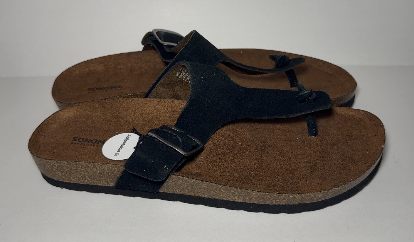 Sonoma Goods for Life Dabney Women’s Black Thong Sandals Size 10