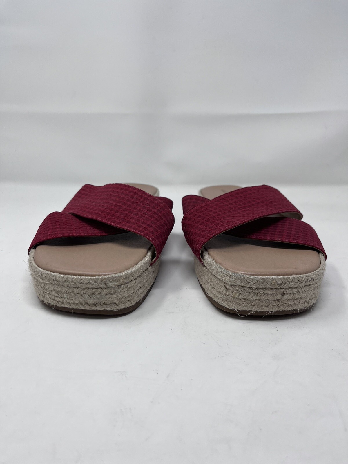 Lucky Brand Womens 11 Gayte Platform Flat Sandal 1.25″ platform Red