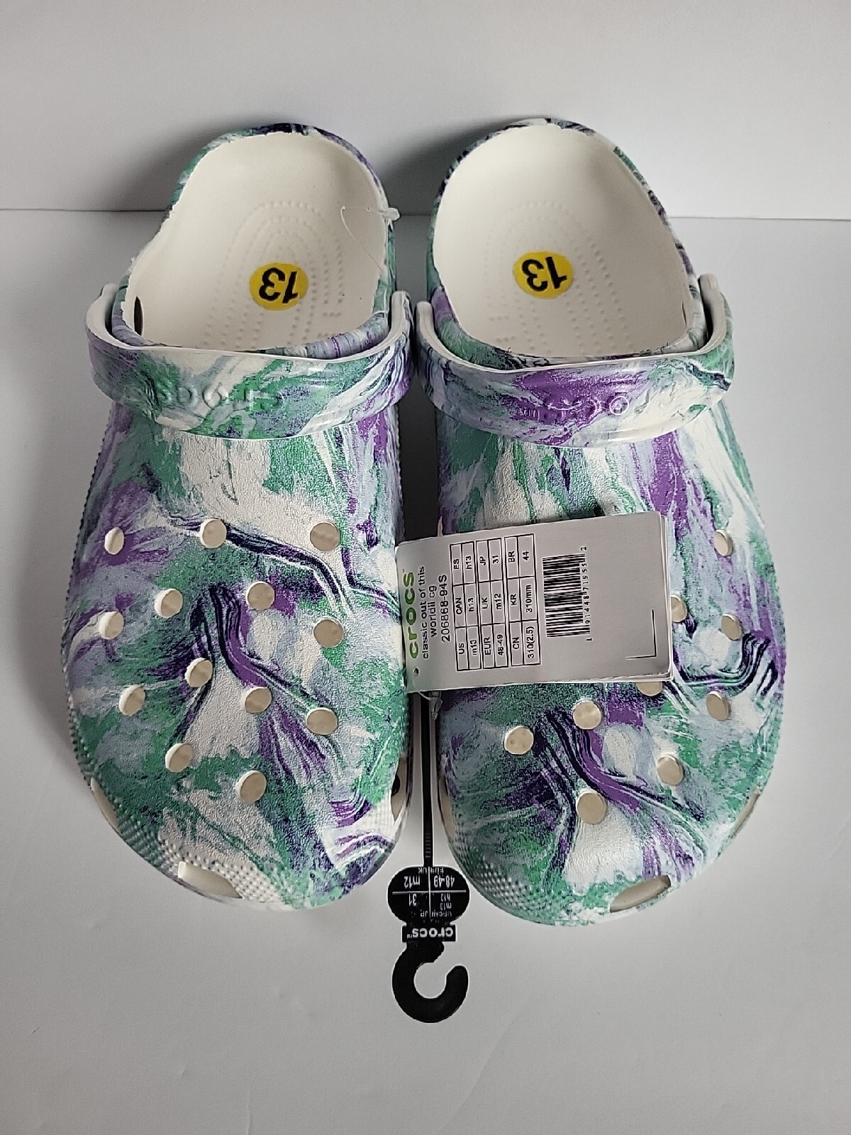Crocs Classic Out Of This World II Clogs Purple Green 206868-94S Men’s 13 NWT