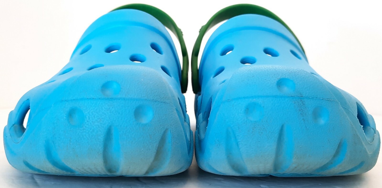 Crocs Iconic Comfort J3 Water Sandals Shoes Aqua Blue Green Strap Junior Size 3