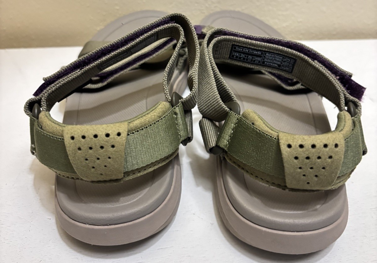 Teva Women’s Strappy Hook & Loop Sandals Green/Purple/Gray US 6 / EU 37