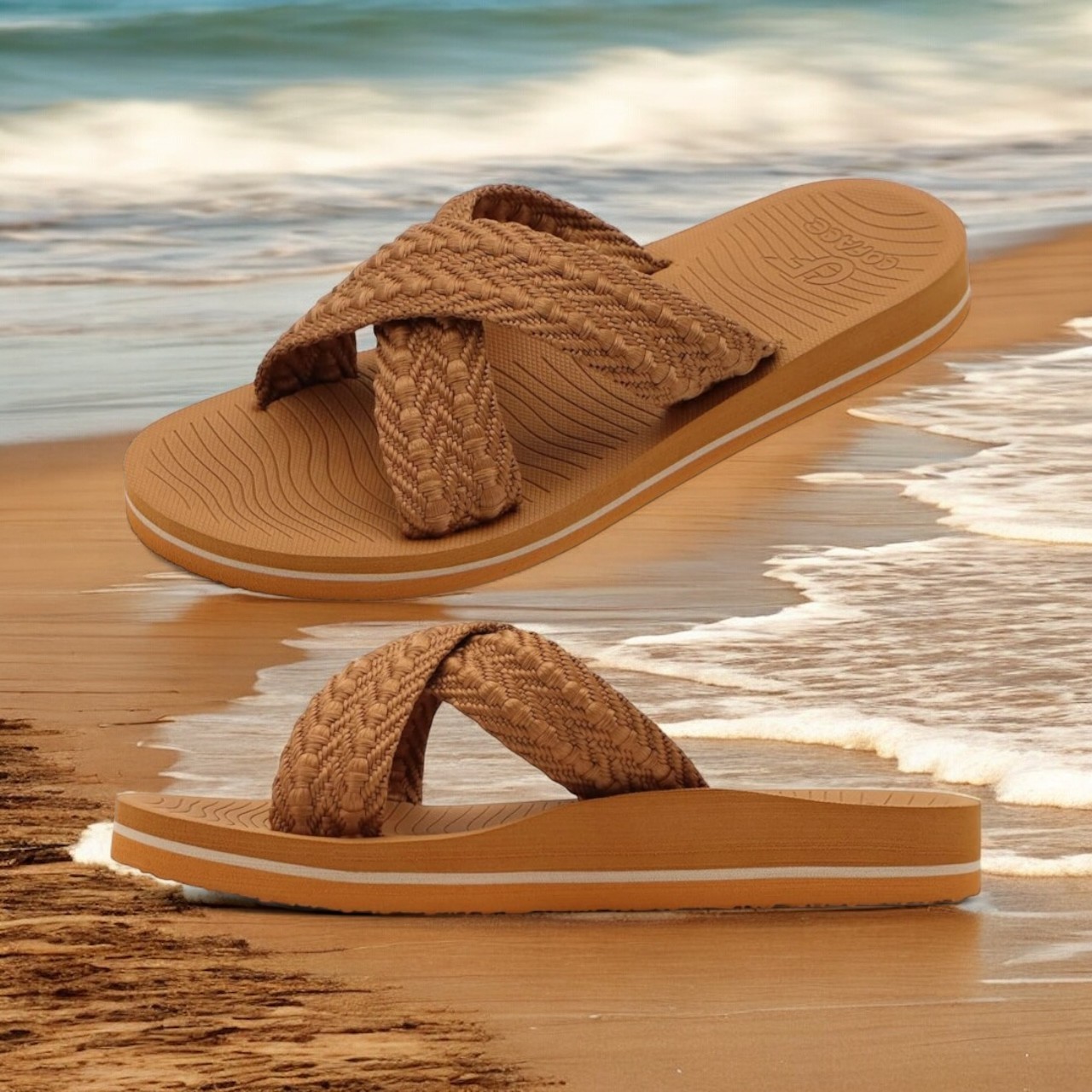 COFACE Womens Orthopedic Sandals Khaki Size 8