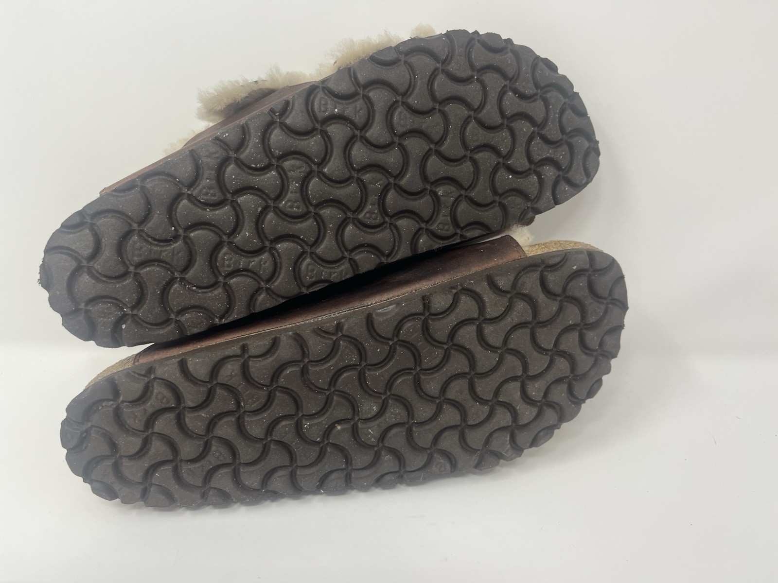 BIRKENSTOCK Arizona Sandals Shearling Suede Leather Brown Women’s Size 40 US 9