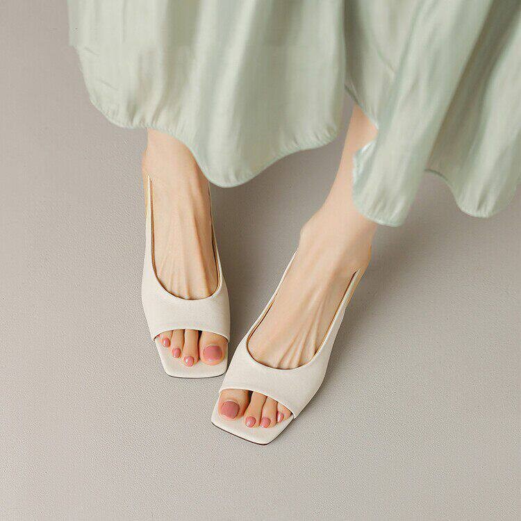 Women’s Faux Leather Sandals Open Toe Slingback Summer Casual Dress Shoes Retro
