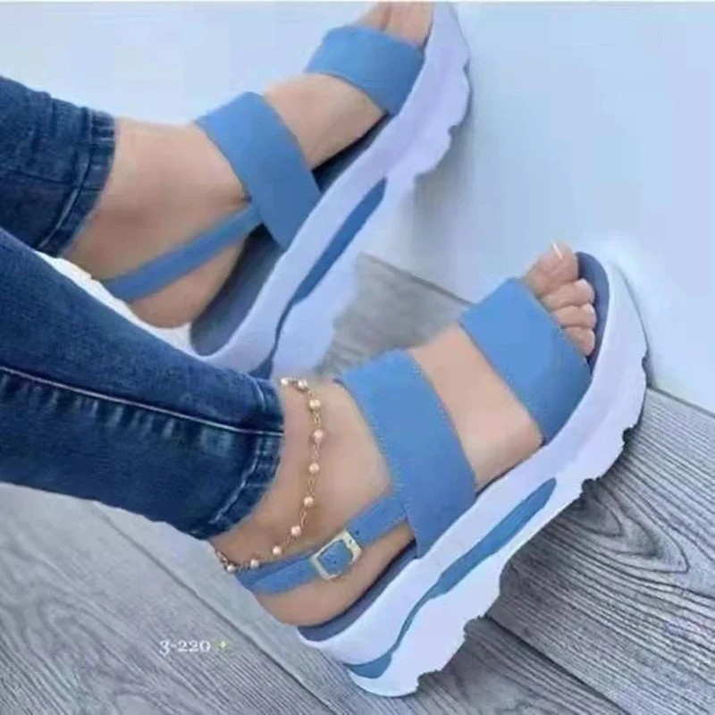 Women’S Wedge Sandals Low Platform Summer Comfortable Fashion Heel Shoes