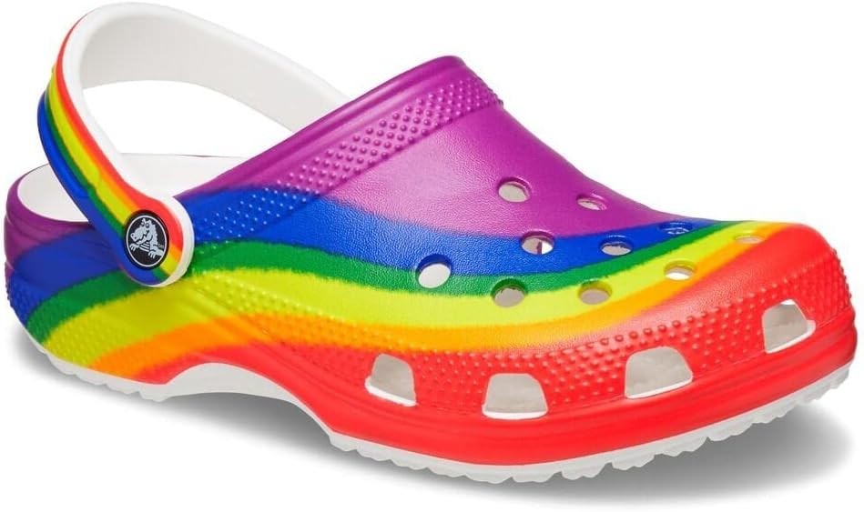 Crocs Classic Graphic Clog Unisex Clogs, Rainbow