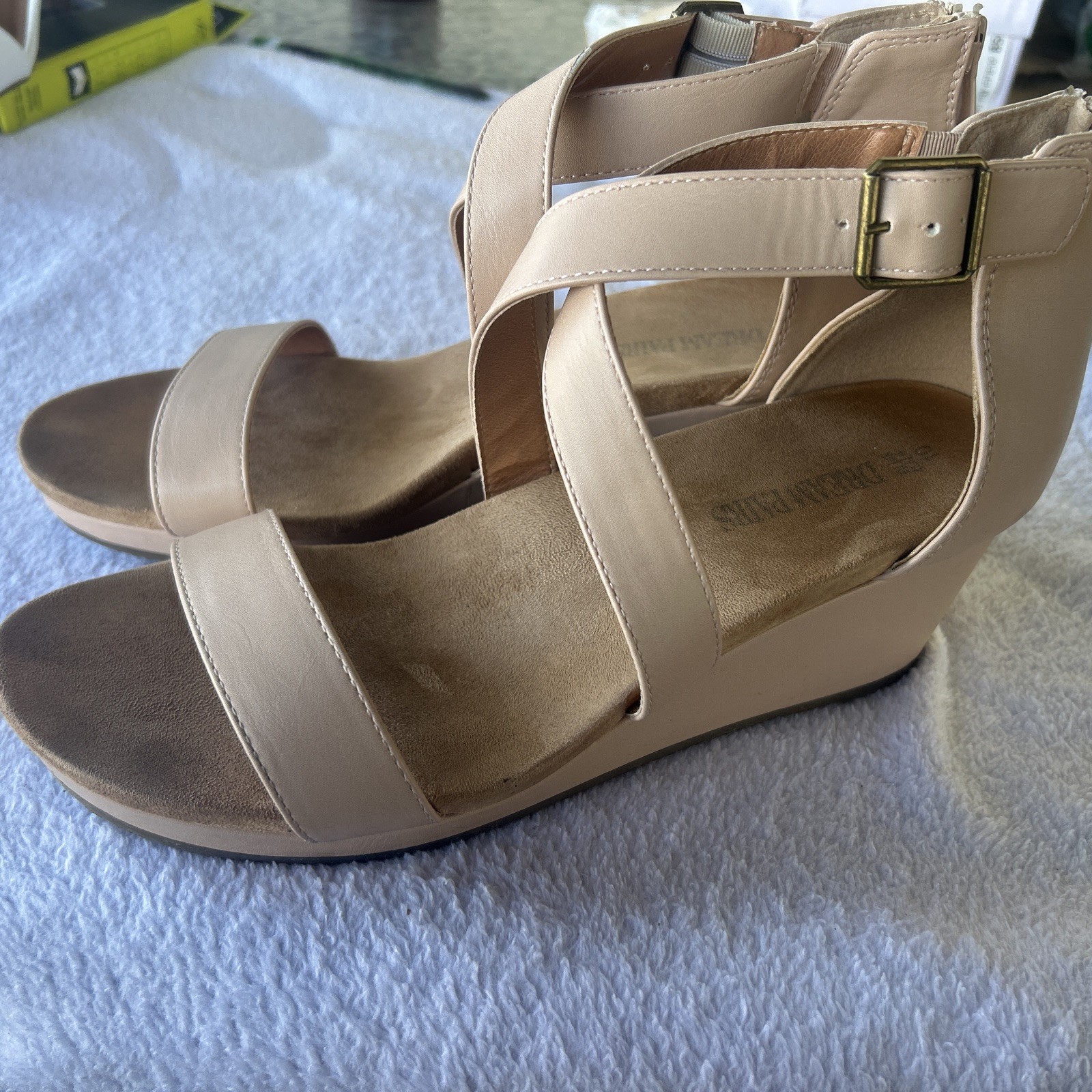 Women Dream Pairs Wedge Sandals Elastic Adjustable Open Toe Casual Dress Shoes