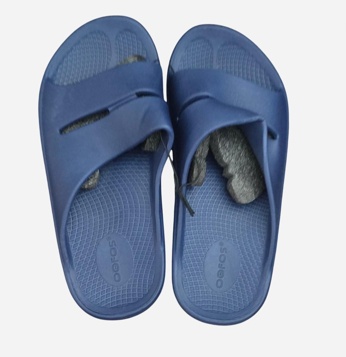 OOFOS Women’s Blue Slides Men’s 6/Women’s 8 Unisex Recovery Comfort Slides