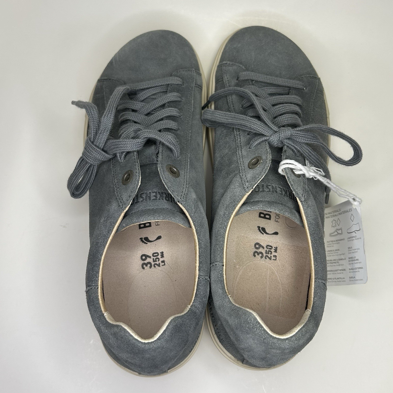 BIRKENSTOCK Bend Low Suede Leather Gray Narrow Fit Men 6 Women 8 No Box